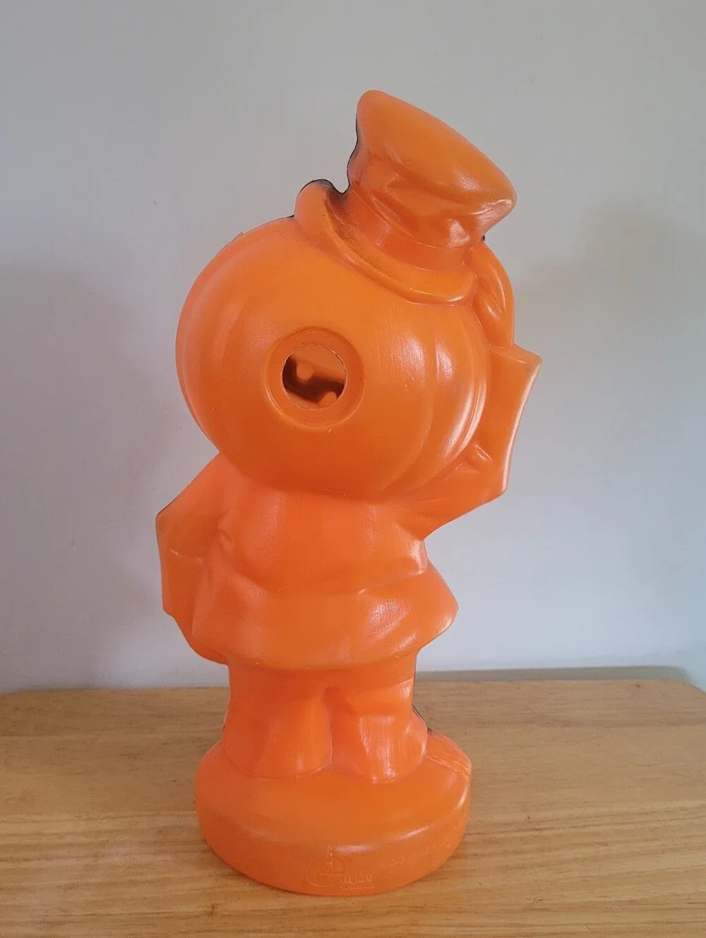 Empire Halloween 1969 Jack-O-Lantern Scarecrow Orange Black Blow Mold Plastic